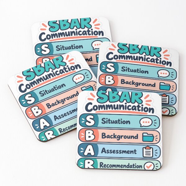 Item preview, SBAR Communication Study Sticker designed and sold by isokinetic.