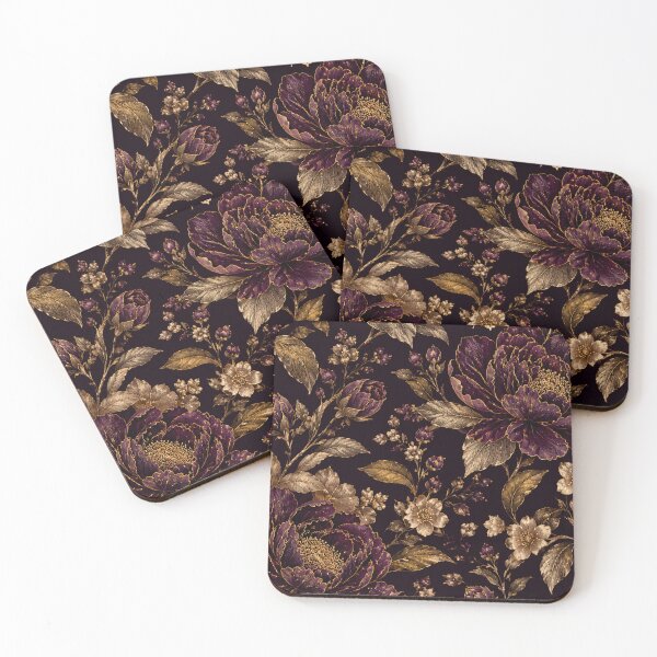 Item preview, Vintage Purple and Gold Botanical Floral Tapestry designed and sold by Nyxara_1700.