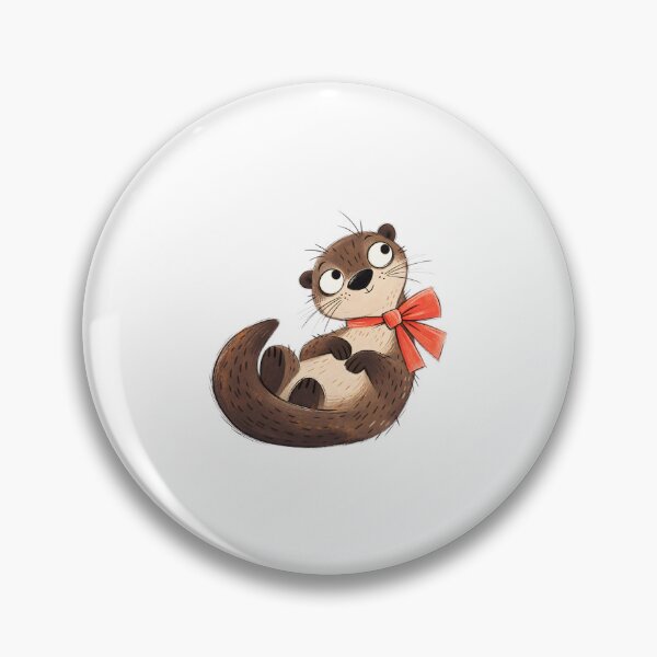 Item preview, Otter with a Christmas Bow designed and sold by The-Art-of-D.