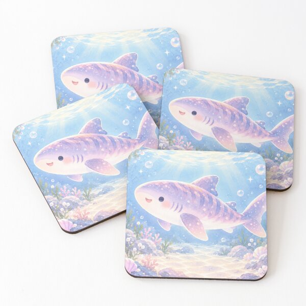 Item preview, Shark Swimming Through a Sunlit Pastel Coral Grotto designed and sold by AshiraCreations.