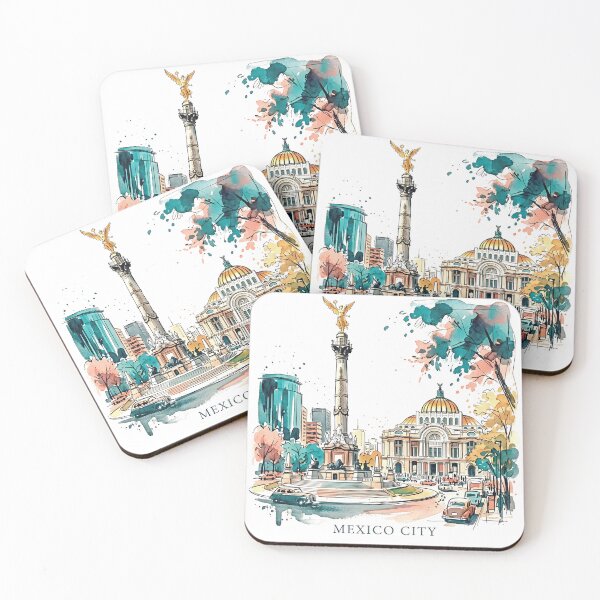 Item preview, Mexico City Watercolor and Urban Architecture designed and sold by EdwinkOne.