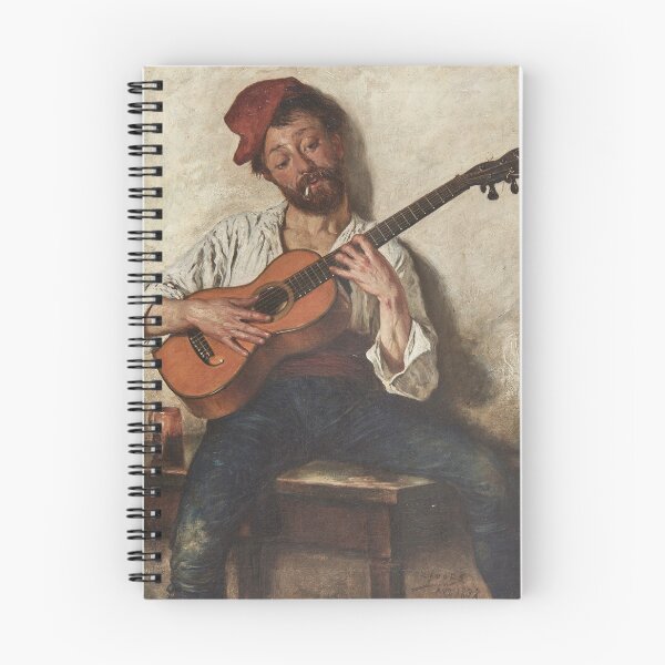 Item preview, Vintage Guitarist Oil Painting Wall Art for Rustic Music Lovers designed and sold by RickE.