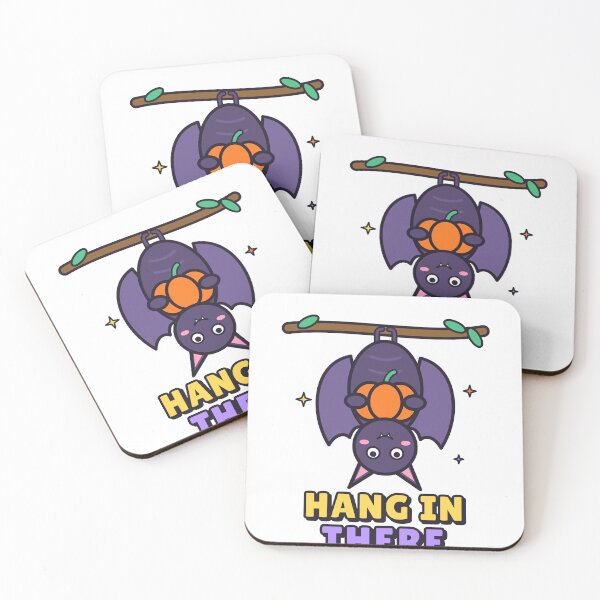 Item preview, Hang In There Cute Bat Hugging Pumpkin designed and sold by Pixel Pantry.