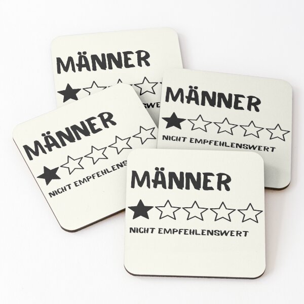Item preview, Men 1 out of 5 stars – Not recommended, German text black designed and sold by LiskoDesign.