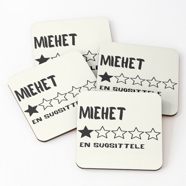 Item preview, Men 1 out of 5 stars – Not recommended, Finnish text black designed and sold by LiskoDesign.