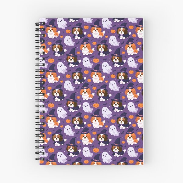 Item preview, Cute Halloween Witch Dog Puppy Ghost Pattern designed and sold by NicolasGlowArt.