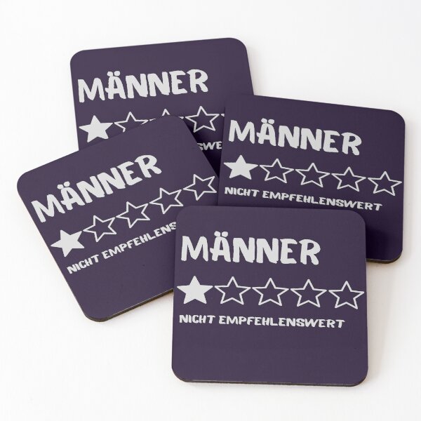 Item preview, Men 1 out of 5 stars – Not recommended, German text grey designed and sold by LiskoDesign.