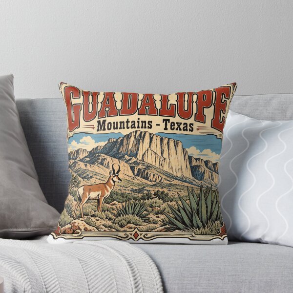 Item preview, Guadalupe Mountains Texas Dime Novel Western Pronghorn Guadalupe Peak Vintage Travel Souvenir designed and sold by North Shore Prints.