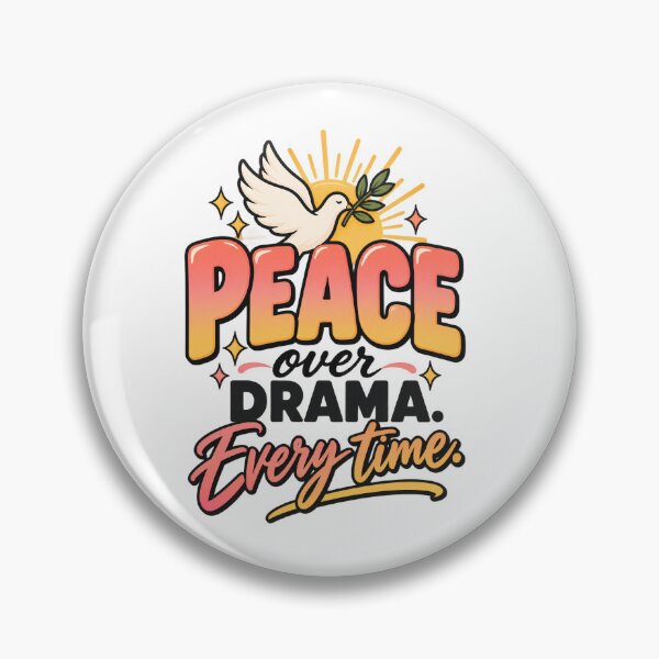 Item preview, Peace Over Drama Every Time Dove and Sunrise Positive Quote Design designed and sold by WHDProduction45.