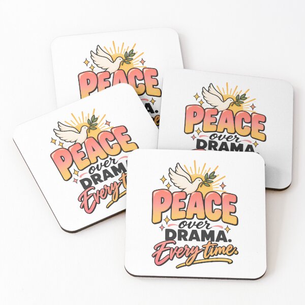 Item preview, Peace Over Drama Every Time Dove and Sunrise Positive Quote Design designed and sold by WHDProduction45.