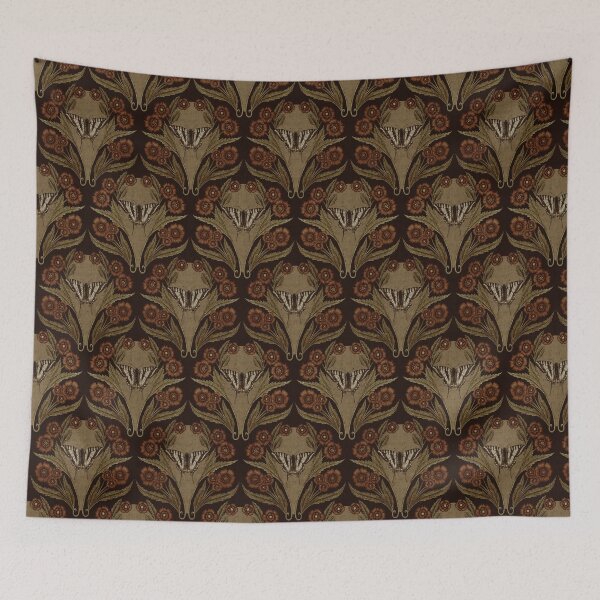 Item preview, Dark Heritage Floral Butterflies in Brown designed and sold by somecallmebeth.