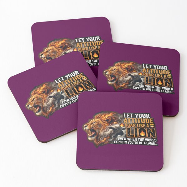 Item preview, Roar Like A Lion - Motivational Lion and Lamb Quote Sticker designed and sold by Nicolae-SCROCIOB-Shop.