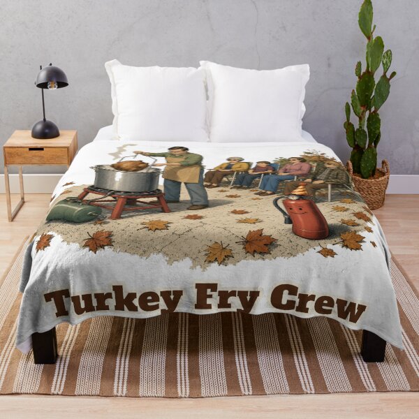 Item preview, Turkey Fry Crew Retro Thanksgiving Backyard Turkey Frying designed and sold by Freckled-Monkey.