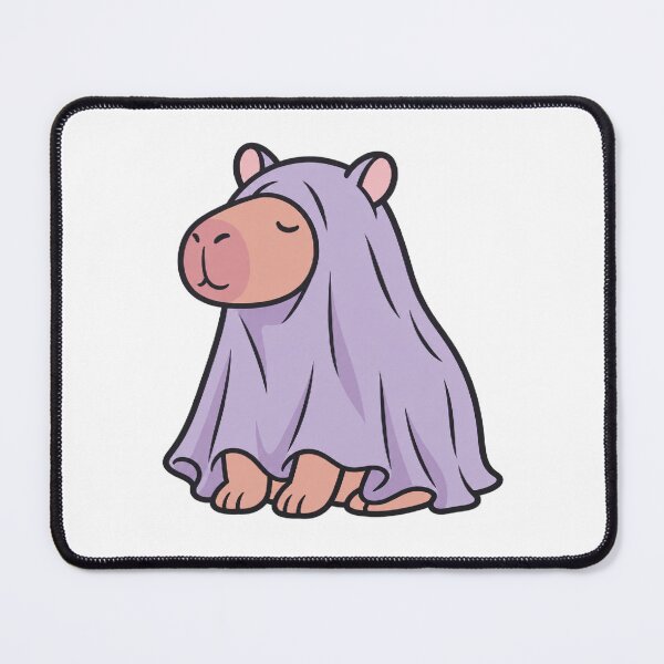 Item preview, Capybara Wearing a Cute Lavender Ghost Costume designed and sold by Greemo03.