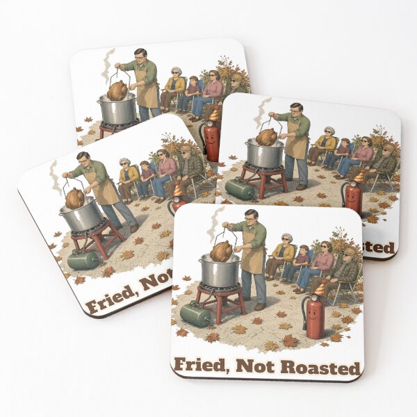 Item preview, Fried, Not Roasted Retro Thanksgiving Turkey Fryer Family designed and sold by Freckled-Monkey.