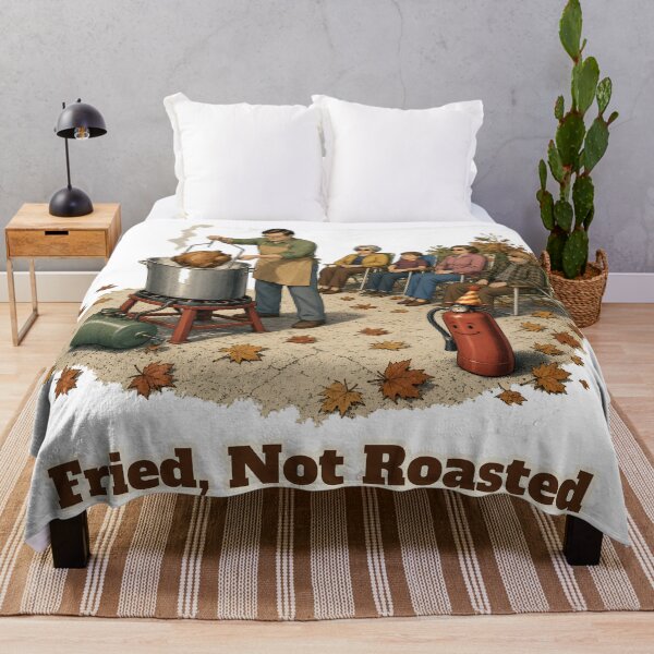 Item preview, Fried, Not Roasted Retro Thanksgiving Turkey Fryer Family designed and sold by Freckled-Monkey.