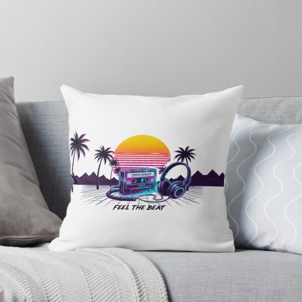 Item preview, Feel The Beat | Retro 80s Cassette & Headphones Synthwave designed and sold by scarben.