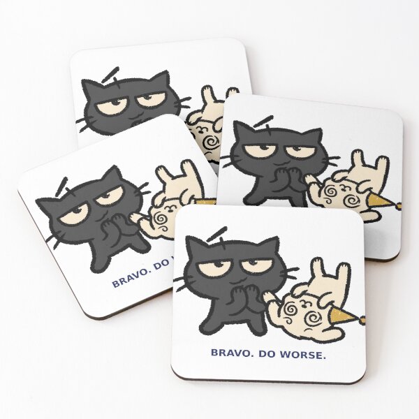 Item preview, Bravo Do Worse Funny Cat Sticker — Smug Slow-Clap Cat Decal designed and sold by ryleemaxwell.