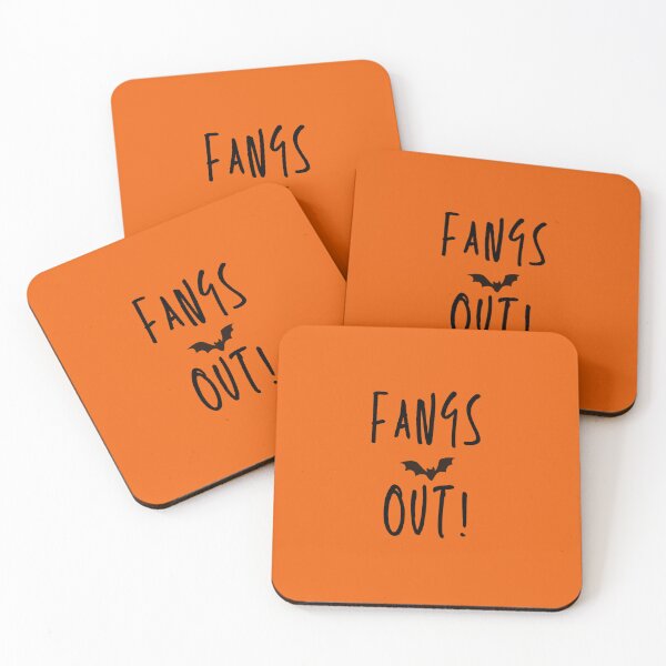 Item preview, Fangs Out Halloween Bat – Minimalist Spooky Orange and Black Design designed and sold by SeAWorkshop.