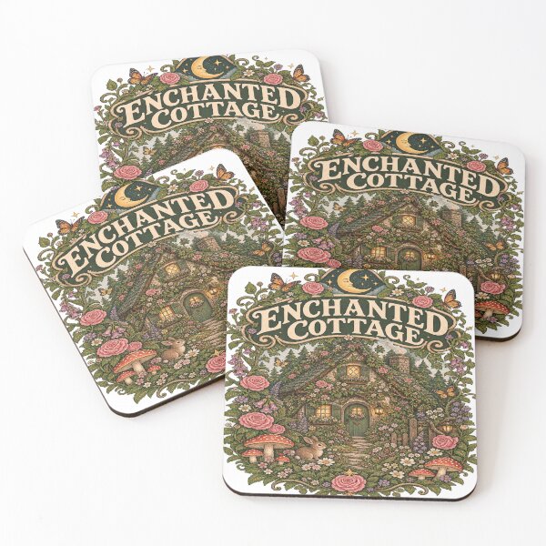 Item preview, Enchanted Cottage Cottagecore Fairy Garden Vintage Art designed and sold by EssentialsWear.