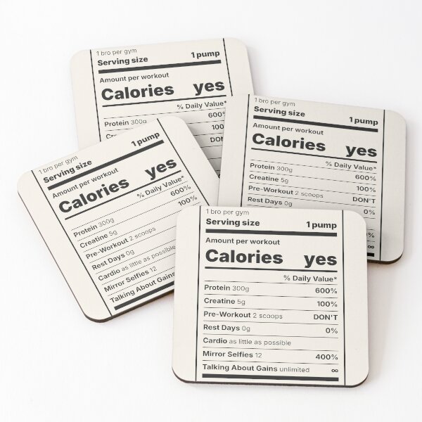 Item preview, Gym Rat Facts Funny Nutrition Label designed and sold by LoudWallz.