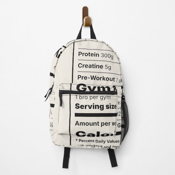 Item preview, Gym Rat Facts Funny Nutrition Label designed and sold by LoudWallz.