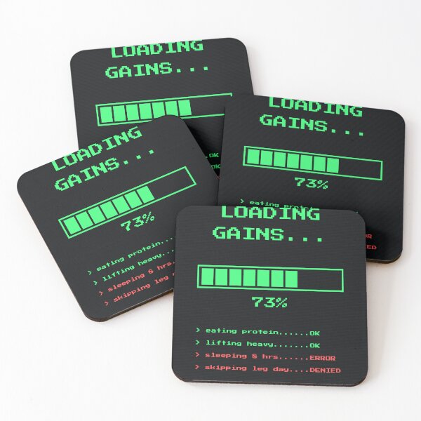 Item preview, Loading Gains Retro Pixel Gym Humor designed and sold by LoudWallz.