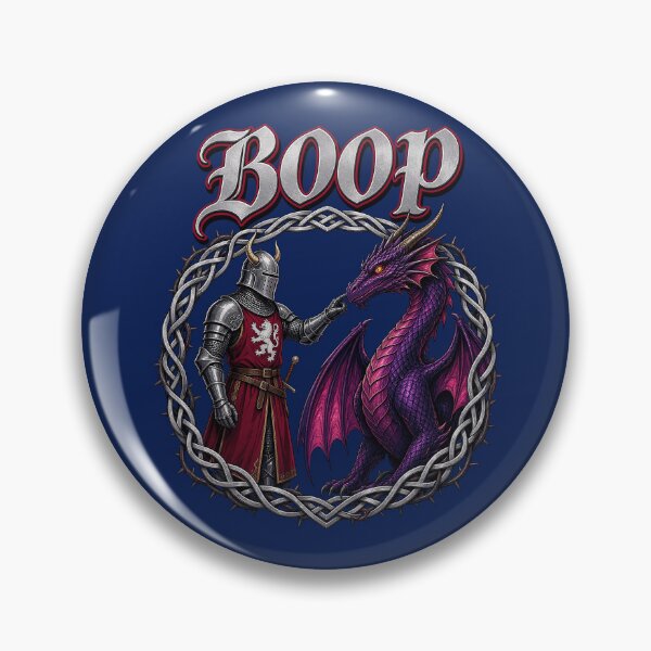 Item preview, Knight Booping Dragon Fantasy Funny designed and sold by marlingordon.