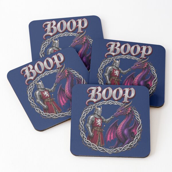 Item preview, Knight Booping Dragon Fantasy Funny designed and sold by marlingordon.
