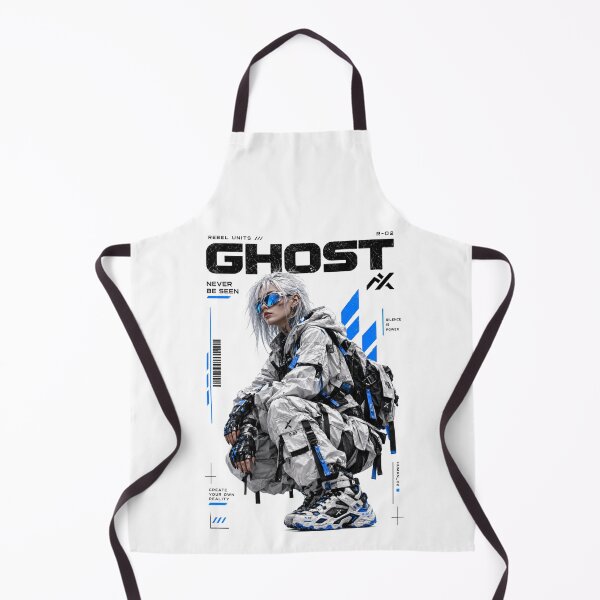 Item preview, GHOST Cyberpunk Girl – Blue Techwear Futuristic Rebel designed and sold by Onviton.