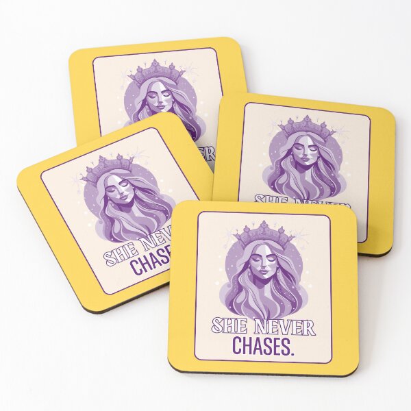 Item preview, She Never Chases | Queen Energy Quote Art designed and sold by Magic Love Art Print.