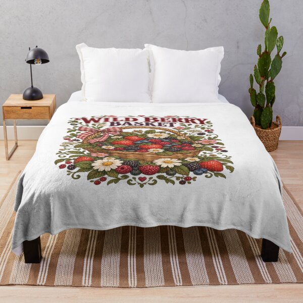 Item preview, Wild Berry Basket Vintage Cottagecore Fruit and Floral Art designed and sold by EssentialsWear.