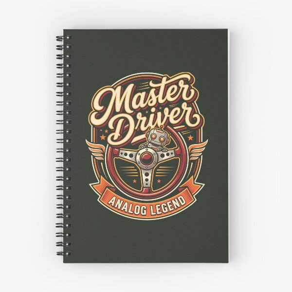 Item preview, Master Driver Analog Legend Retro Robot Graphic designed and sold by MyHappyArtShop.