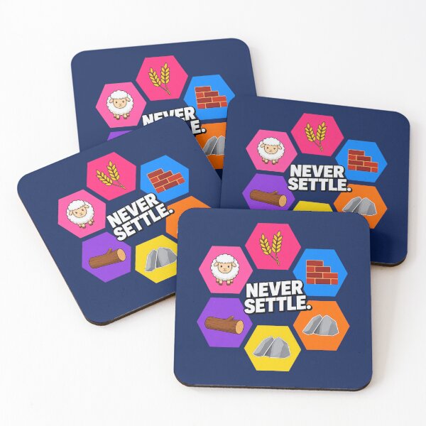 Item preview, Never Settle Hexagon Board Game Tiles designed and sold by marlingordon.