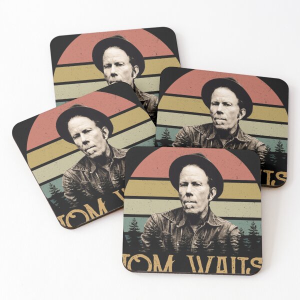 Item preview, Tom Waits Vintage Americana Sunset Portrait Design designed and sold by Jesse Bennett.