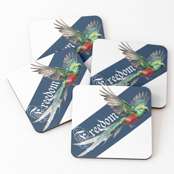 Item preview, Watercolor resplendent Quetzal flying freedom designed and sold by WildArtIT.