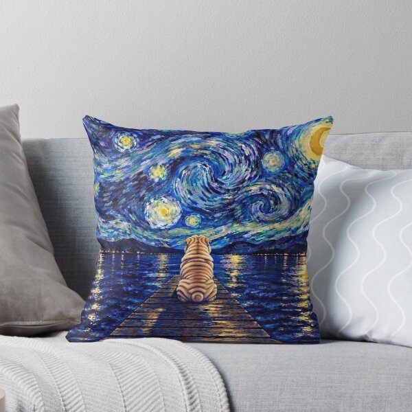 Item preview, Funny Shar Pei Starry Night Painting Bridge Star Mom Dad Kids designed and sold by FurryHavenPH.