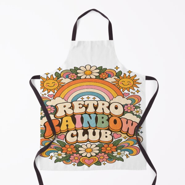 Item preview, Retro Rainbow Club Vintage Rainbow Flower Power Art designed and sold by EssentialsWear.