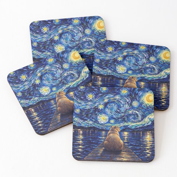 Item preview, Funny Capybara Starry Night Painting Bridge Star Boys Girls Kids designed and sold by FurryHavenPH.