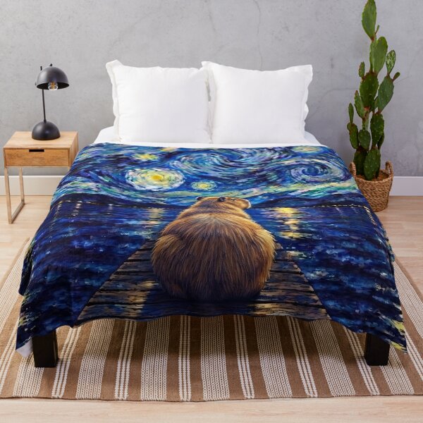 Item preview, Funny Capybara Starry Night Painting Bridge Star Boys Girls Kids designed and sold by FurryHavenPH.