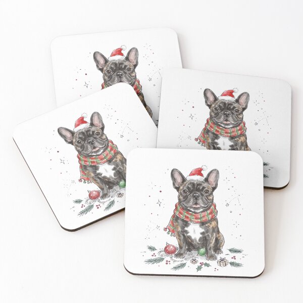 Item preview, French bulldog Christmas! (Black) designed and sold by khuship.