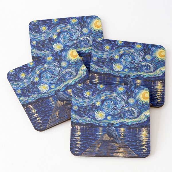 Item preview, Funny Crow Starry Night Painting Bridge Star Boys Girls Kids designed and sold by FurryHavenPH.