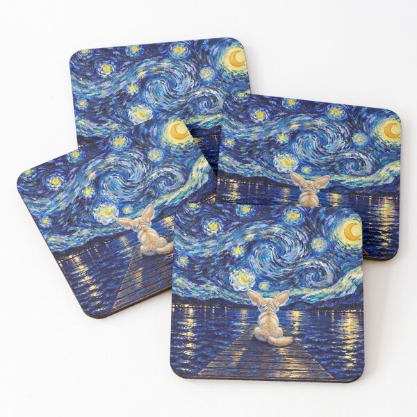 Item preview, Funny Fennec Fox Starry Night Painting Bridge Star Boys Girls Kids designed and sold by FurryHavenPH.
