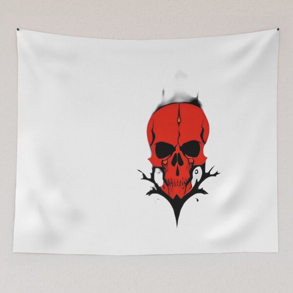 Item preview, Crimson Gothic Skull with Smoke designed and sold by For-Cat Studio.