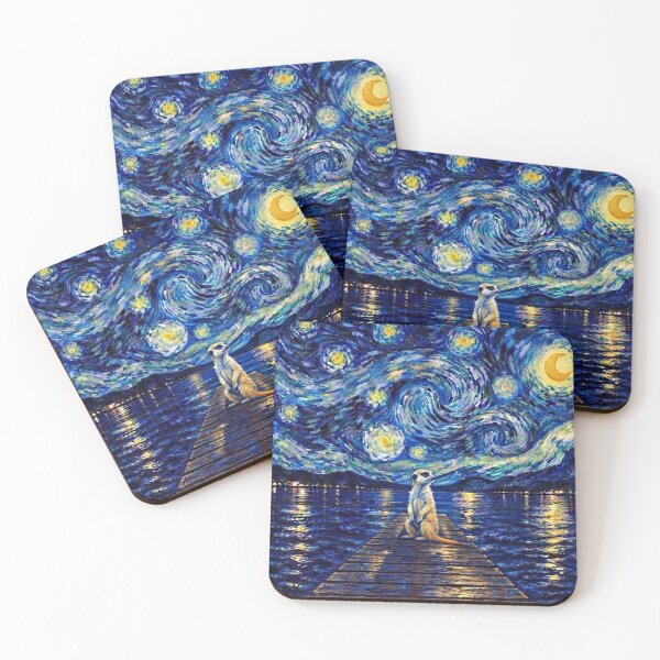 Item preview, Funny Meerkat Starry Night Painting Bridge Star Boys Girls Kids designed and sold by FurryHavenPH.