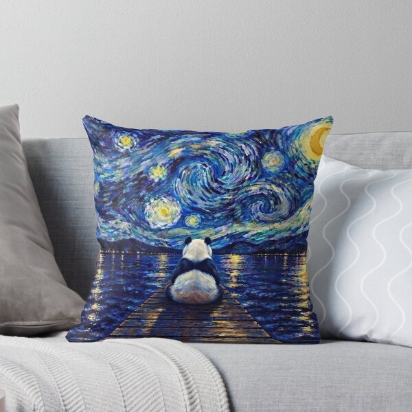 Item preview, Funny Panda Starry Night Painting Bridge Star Boys Girls Kids designed and sold by FurryHavenPH.
