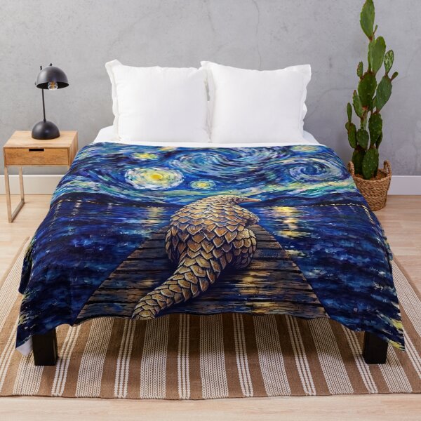 Item preview, Funny Pangolin Starry Night Painting Bridge Star Boys Girls Kids designed and sold by FurryHavenPH.