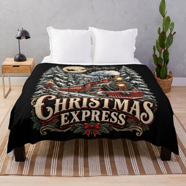 Item preview, Christmas Express Vintage Holiday Steam Train designed and sold by Bonahelia.