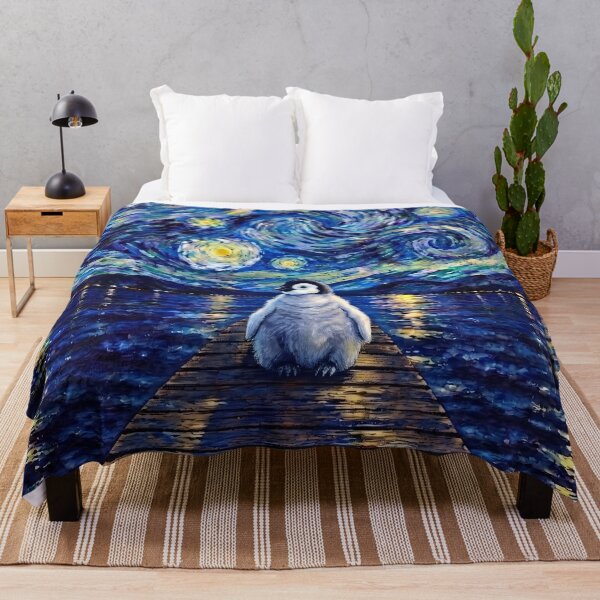 Item preview, Funny Penguin Starry Night Painting Bridge Star Boys Girls Kids designed and sold by FurryHavenPH.