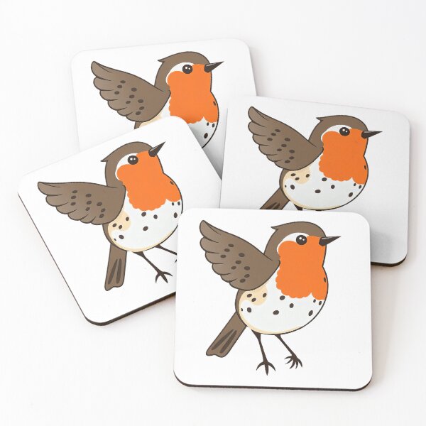 Item preview, European Robin Bird Watercolor Illustration Nature Art designed and sold by Mido-artister.
